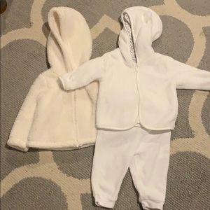 Cozy zip up baby girl jackets